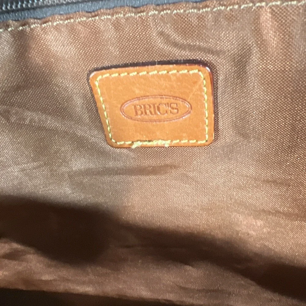 Brics Travel Weekend Bag Pebbled Leather Duffel Made In Italy 24